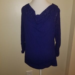 Valerie Stevens size large royal blue top